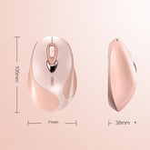 Ratón inalámbrico Inphic M8 con carga silenciosa para oficina y hogar, 2,4 G, USB, M8 (té con leche), M8 (morado)
